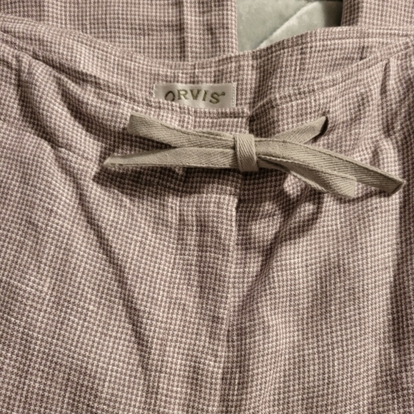 Vintage Orvis linen 100% performance linen pants, zip/tie front sz 16 - Picture 2 of 10
